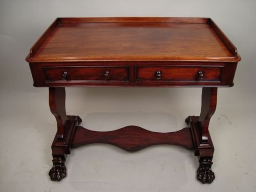 original antique victorian library table