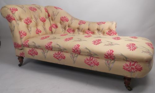 victorian buttoned back drop end sofa