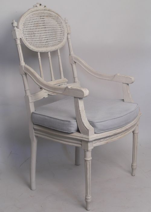 19 cent painted french bergere chair