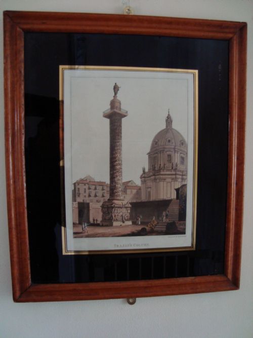 antique picture of trajans column by m dubourg