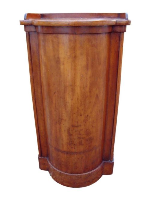 antique 19th cent serpentine fronted pot cupboard