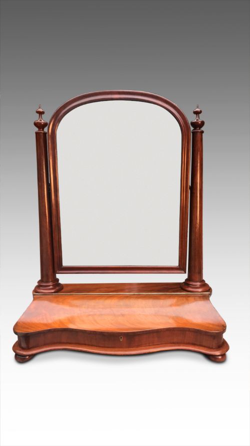 a large victorian mahogany mirror