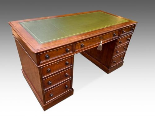 a stunning victorian pedestal desk