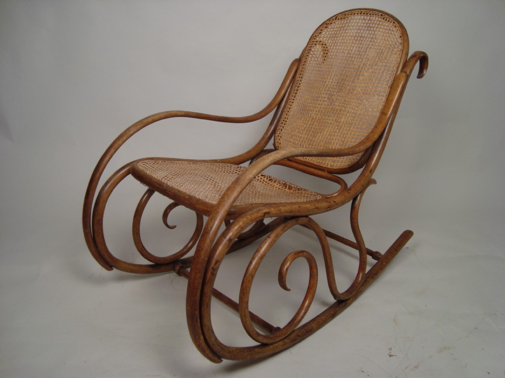 antique cane rocking chair c1920