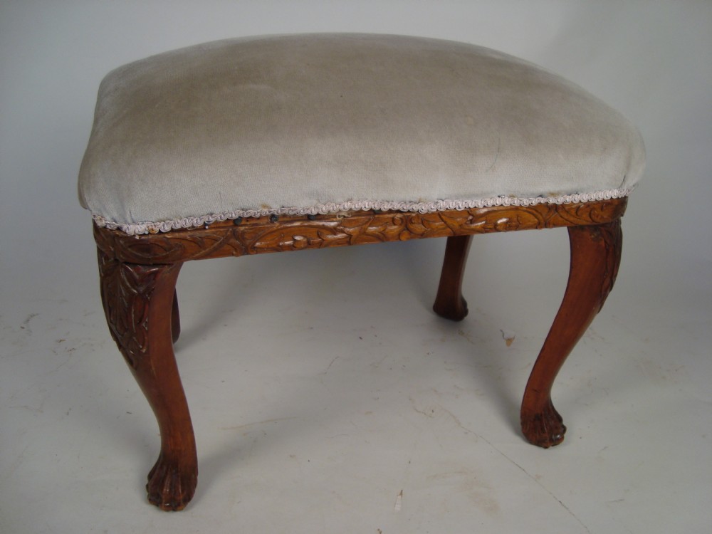 a pretty late art deco walnut stool