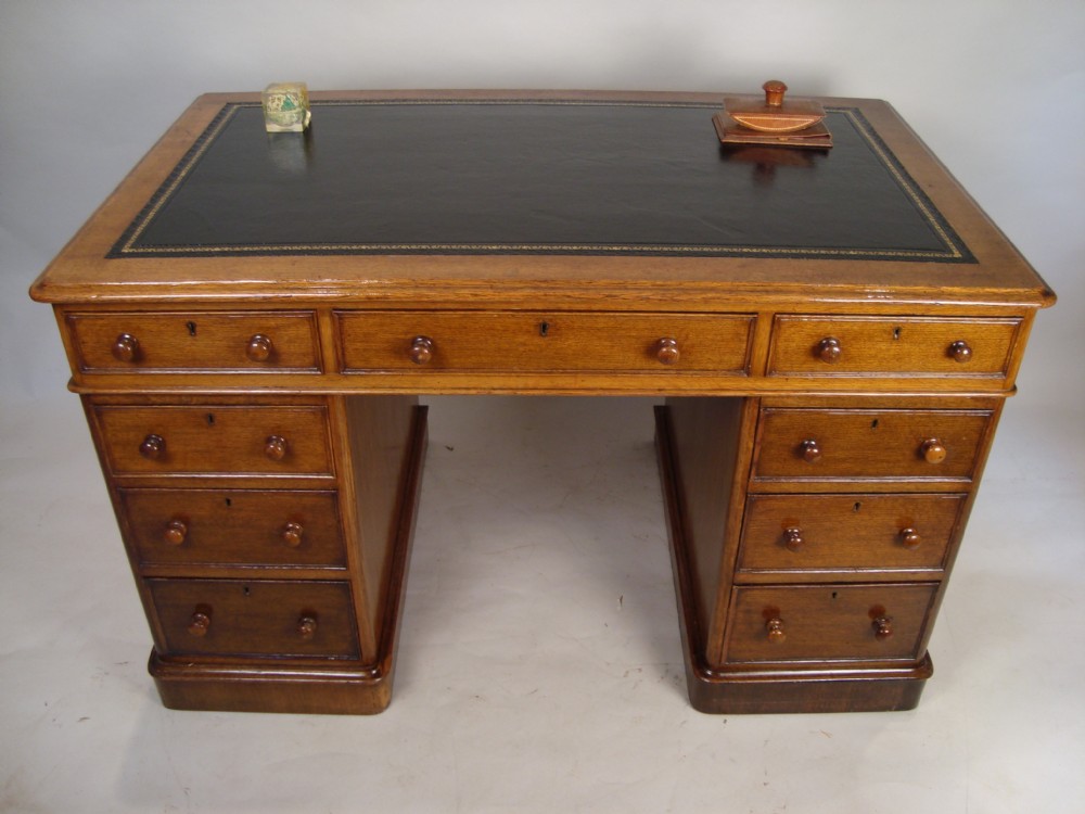 a superior quality victorian oak desk