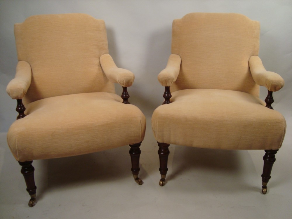 a pair of early 20thc armchairs