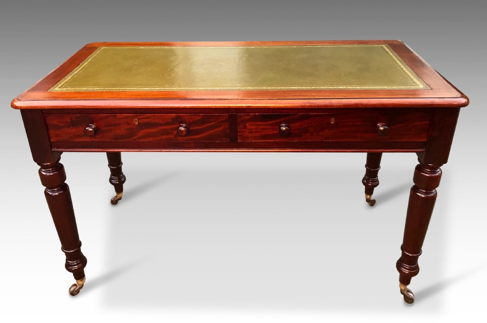a fine victorian mahogany writing table