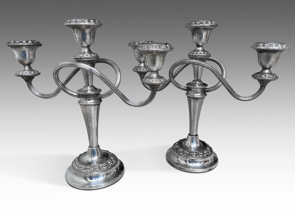 a pair of victorian candelabras